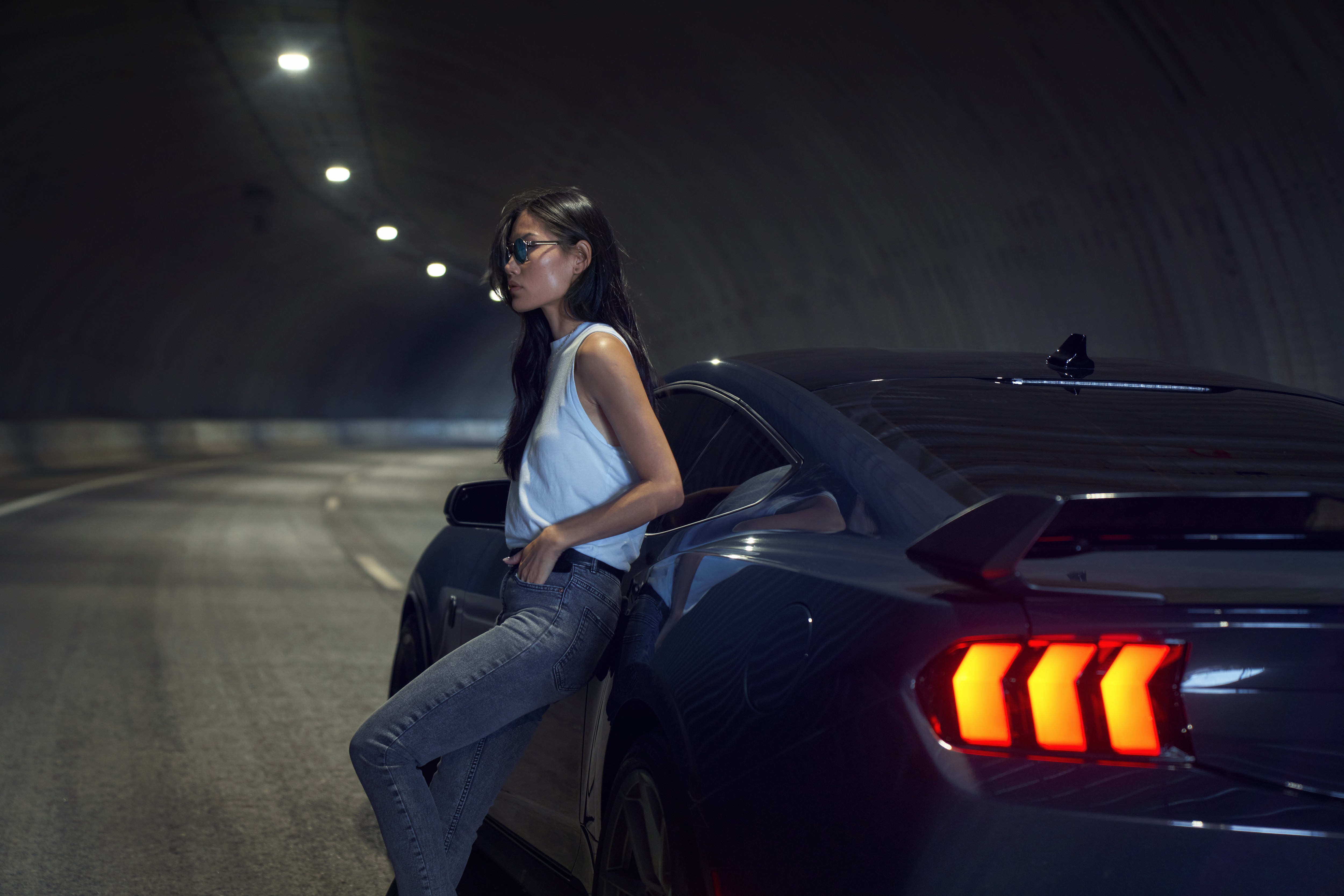 With sinister looks and a specially modified 5.0-liter V8 – the most powerful 5.0-liter V8 ever, projecting 500 horsepower – Dark Horse expands the Mustang lineup and sets a new benchmark for American street and track performance that could only come in a Mustang. Pre-production vehicles shown. 